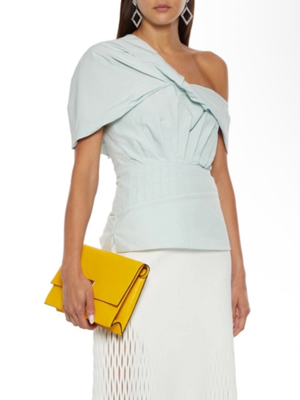 3.1 Phillip Lim draped off shoulder asymmetric blouse size 6